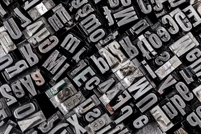 El lenguaje de los seguros. Letras tipográficas para construir tu propio vocabulario.